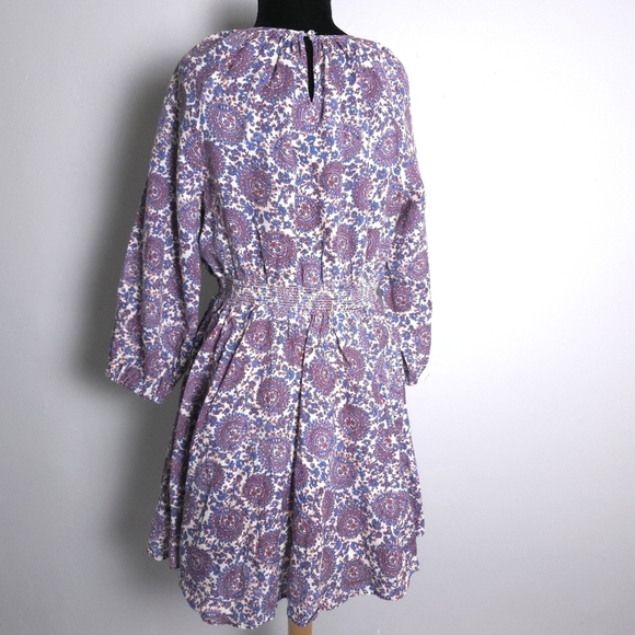 J.Crew Palermo Linen Smocked-Waist Floral Mini Dress Size Spring 2023 - Picture 2 of 14